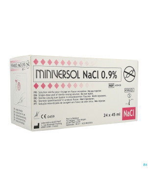 Nacl 0,9% 45ml miniversol ud rincage aguettant 24