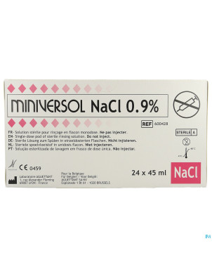 Nacl 0,9% 45ml miniversol ud rincage aguettant 24