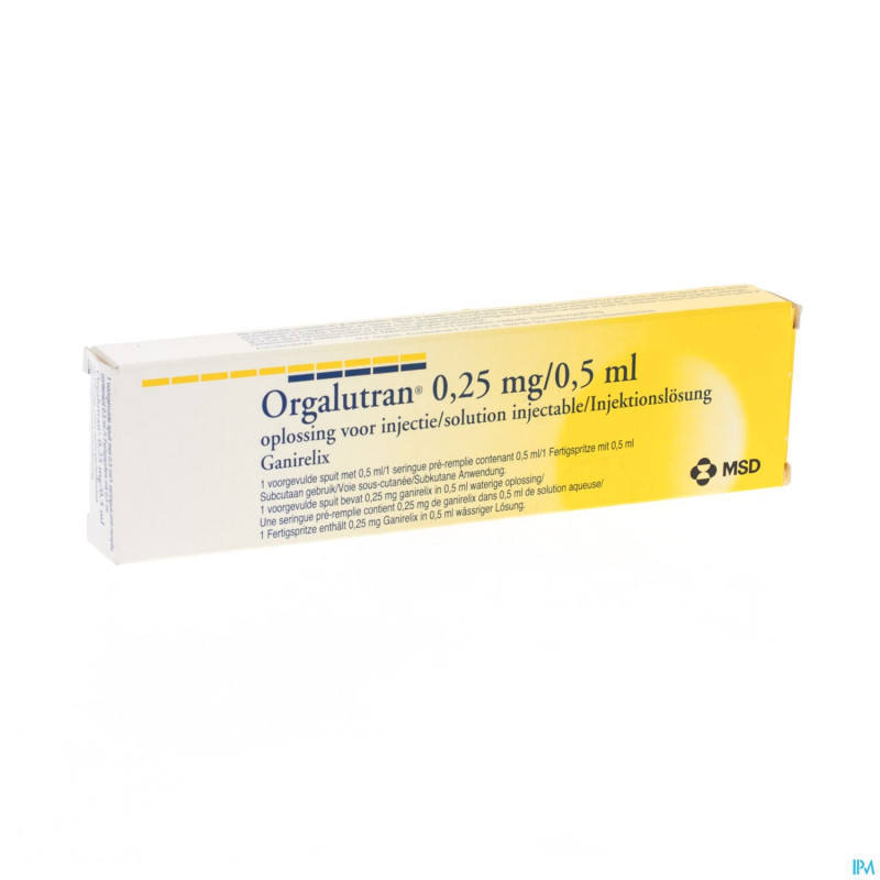 Orgalutran sol inj 0,5ml 1 ser prer