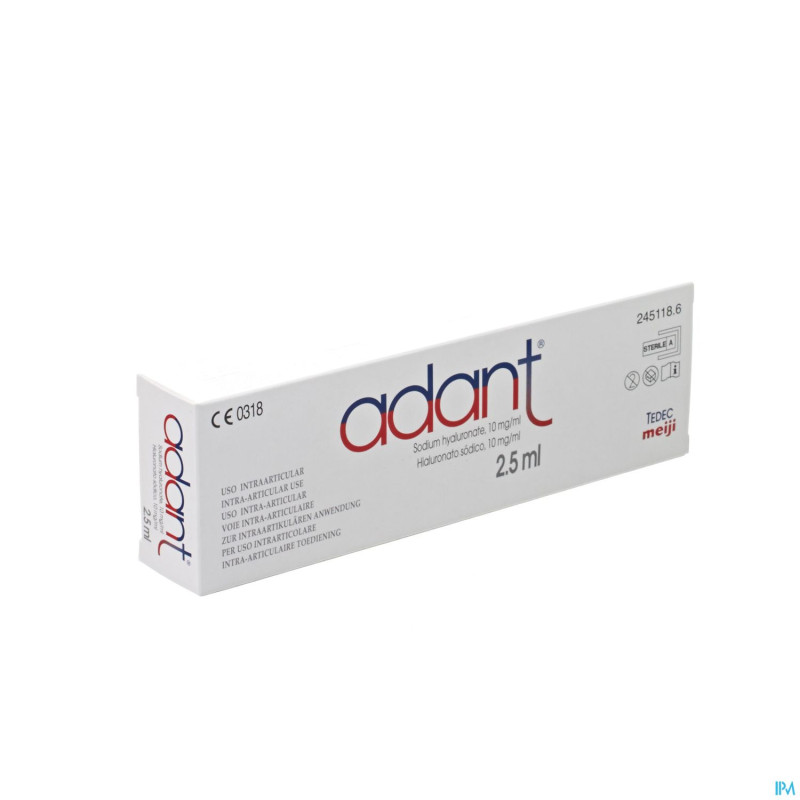 Adant sol 1% inj intra articul. 1 x 2,5ml
