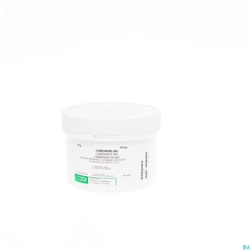Carbopol 980 pdr    50g certa