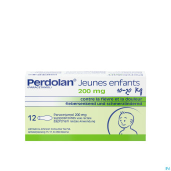 Perdolan supp jeun enf 12x200mg