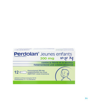 Perdolan supp jeun enf 12x200mg