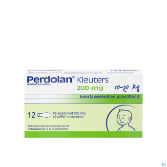 Perdolan supp jeun enf 12x200mg