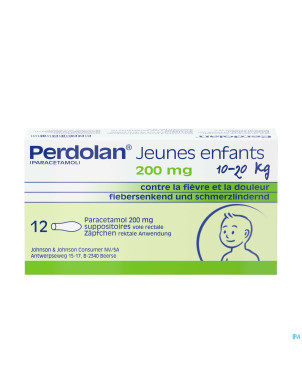 Perdolan supp jeun enf 12x200mg