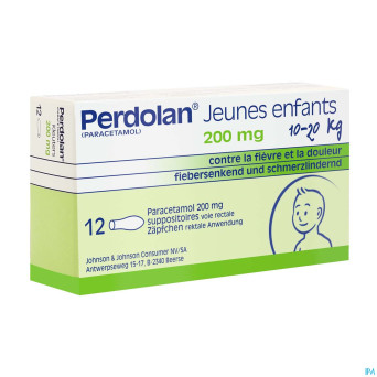 Perdolan supp jeun enf 12x200mg