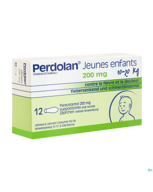 Perdolan supp jeun enf 12x200mg