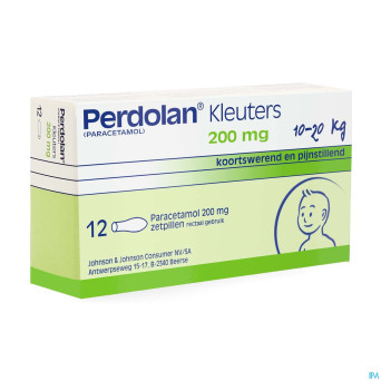 Perdolan supp jeun enf 12x200mg