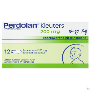 Perdolan supp jeun enf 12x200mg