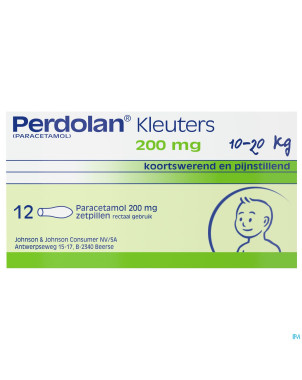 Perdolan supp jeun enf 12x200mg