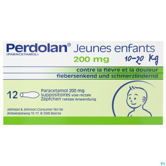 Perdolan supp jeun enf 12x200mg