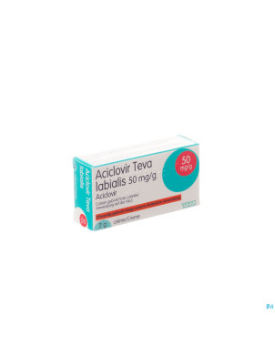 Aciclovir teva labialis creme tube 2g