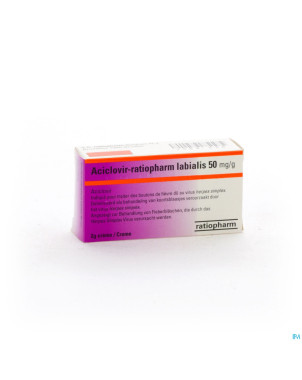 Aciclovir teva labialis creme tube 2g