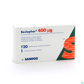 Beclophar aerolizer 120 x 400 mcg