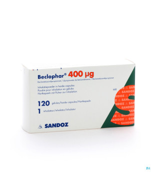 Beclophar aerolizer 120 x 400 mcg