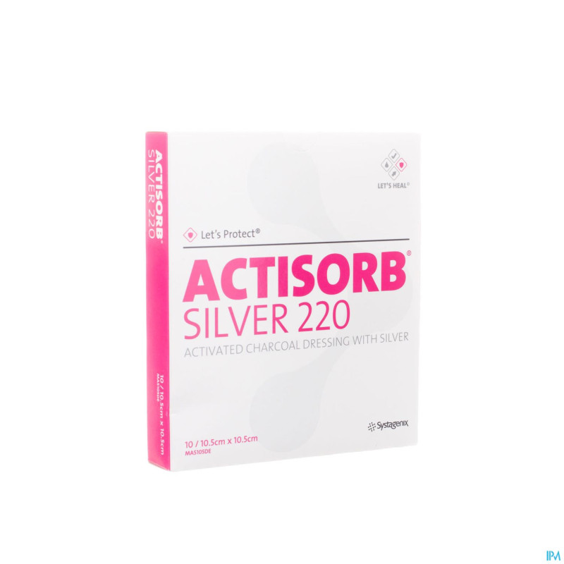 Actisorb silver 220 cp   10,5x10,5cm 10 mas105de