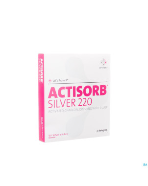 Actisorb silver 220 cp   10,5x10,5cm 10 mas105de