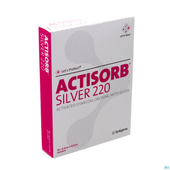 Actisorb silver 220 cp    9,5x 6,5cm 10 mas065de