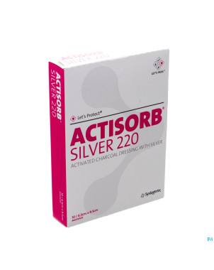 Actisorb silver 220 cp    9,5x 6,5cm 10 mas065de