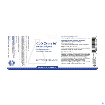 Coq zyme    biotics comp  60x30mg