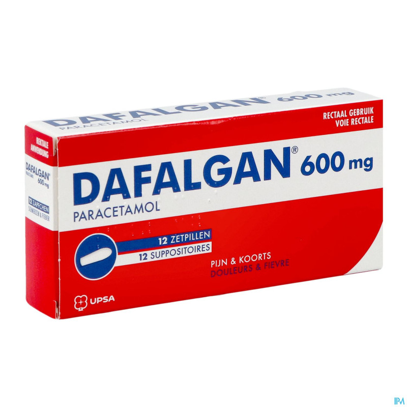 Dafalgan 600 mg suppos 12