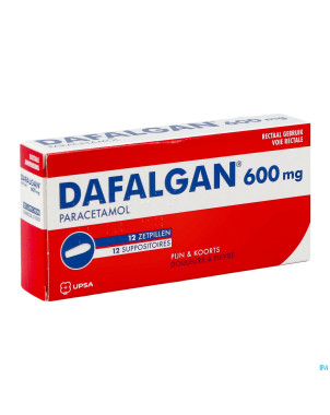 Dafalgan 600 mg suppos 12
