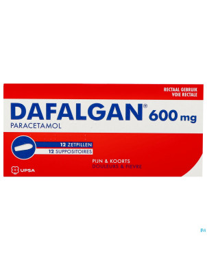 Dafalgan 600 mg suppos 12