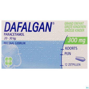 Dafalgan 300 mg suppos 12 grand enf