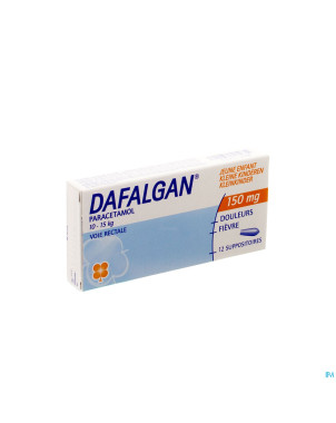 Dafalgan 150 mg suppos 12 jeune enf