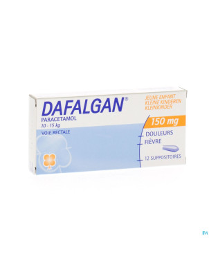 Dafalgan 150 mg suppos 12 jeune enf