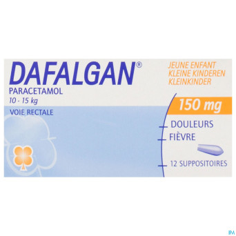 Dafalgan 150 mg suppos 12 jeune enf