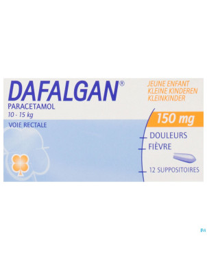 Dafalgan 150 mg suppos 12 jeune enf