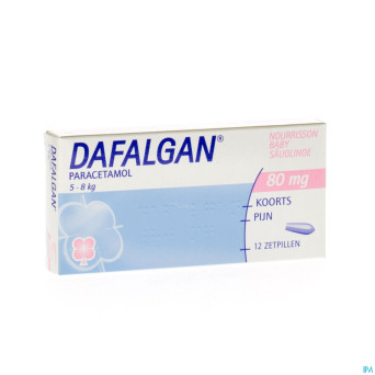 Dafalgan  80 mg suppos 12 nourrissons