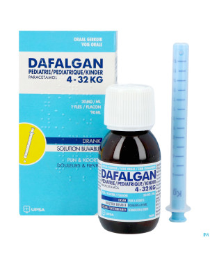 Dafalgan pediatrie 30mg/ml sirop  fl  90ml
