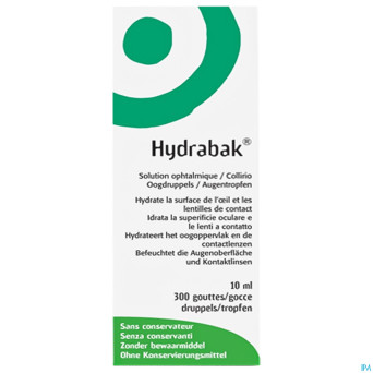 Hydrabak collyre hydratante nacl s/conservat. 10ml