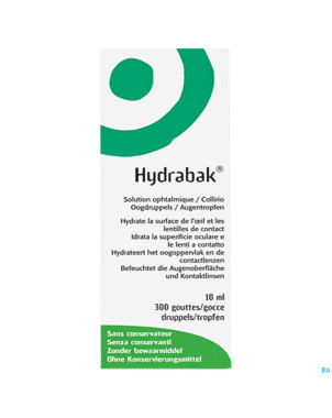 Hydrabak collyre hydratante nacl s/conservat. 10ml