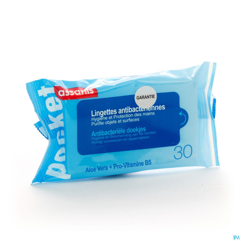 Assanis pocket lingettes 30