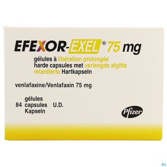 Efexor exel 75mg caps 84 ud