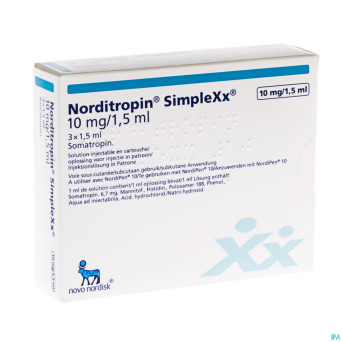 Norditropin simplexx 10ml sol inj cart. 3 x 1,5ml