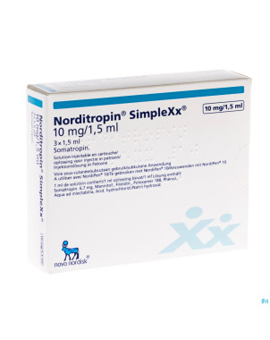 Norditropin simplexx 10ml sol inj cart. 3 x 1,5ml