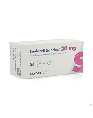 Enalapril sandoz 20 mg tabl 56 x 20 mg