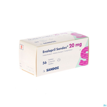 Enalapril sandoz 20 mg tabl 56 x 20 mg