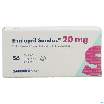 Enalapril sandoz 20 mg tabl 56 x 20 mg