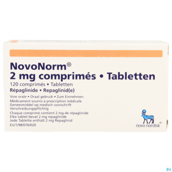 Novonorm comp 120 x 2,00 mg