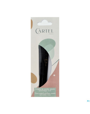 Cartel peigne rhodoid a/statique poche noir    as3