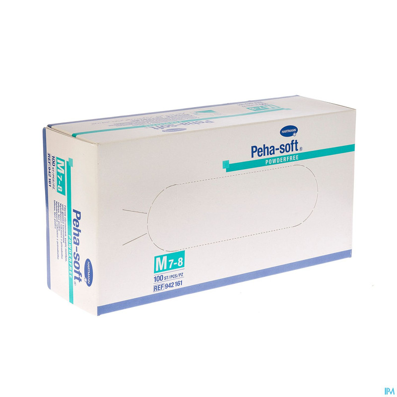 Peha soft gants latex n/st -pdr    m 100 9421615