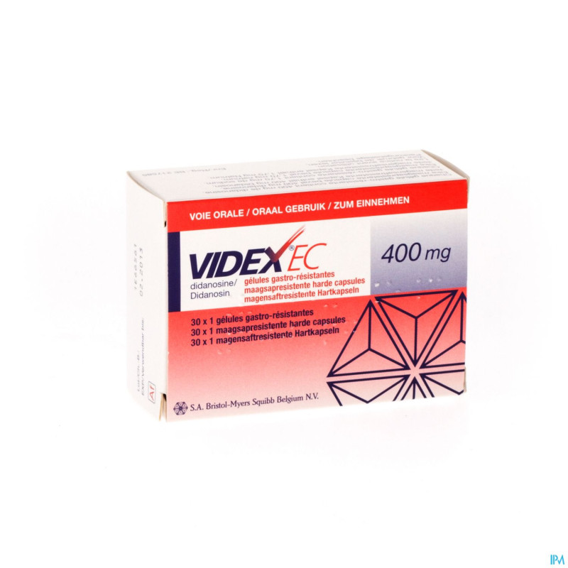 Videx ec caps gastro res 30 x 400mg