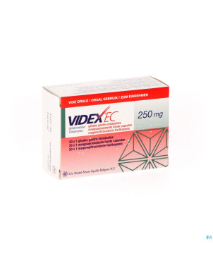 Videx ec caps gastro res 30 x 250mg