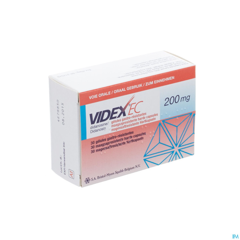 Videx ec caps gastro res 30 x 200mg