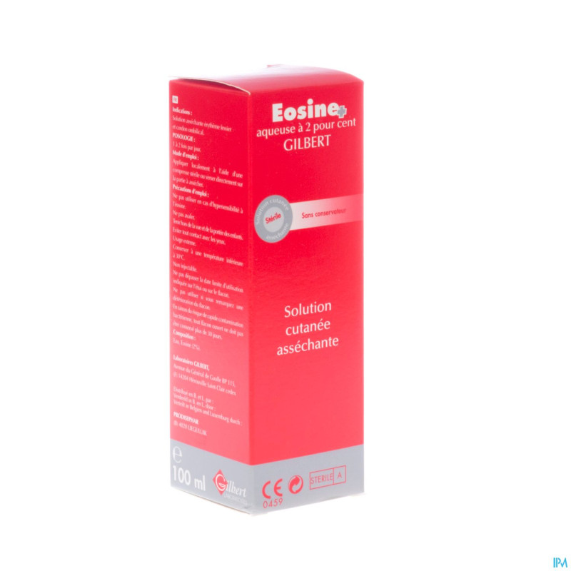Gilbert eosine aqueuse sol 2% sterile 100ml